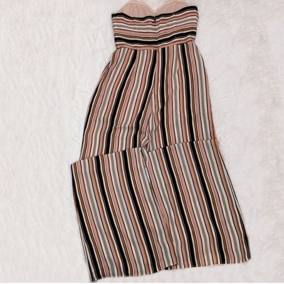 Leith Strapless Striped Wide Leg Jumpsuit Size Large - Picture 8 of 13